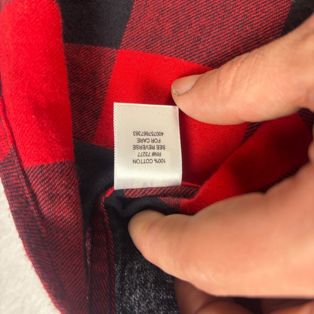 Sonoma Goods For Life Mens XXL Red Black Buffalo Plaid Supersoft Flannel Shirt - Picture 3 of 16